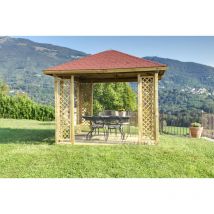 Losa Legnami - Gazebo Stromboli 345X345 Legno di Pino Massello impregnato in autoclave