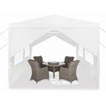 Gazebo Tonnelle Pliante 3x6m Tente Pliante Stable Etanche avec 4 Panneaux Latéraux & Fenêtres & Clous Fixes Tonnelle de Jardin Pliable Résistant à
