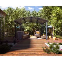 Canopia By Palram - Palram - Canopia | Cenador De Jardín Tucson 435X360 Gazebo De Aluminio Gris Con Vidriado De Policarbonato Bronce