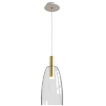 Larissa Lighting - Suspension Luminaire led D140 5W Or Mat zambelis - Blanc chaud - 3000K