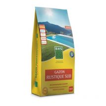 Gazon BHS Gazon Rustique Sud - 5kg - Résistant aux conditions seches grâce a la fétuque élevée. Rapide et homogene.