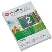 Folientasche PeelnStickPouch 41666E din A4 100mic 100 St./Pack. - GBC