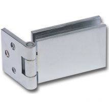 Glastürscharnier GBE 40, Glas 6-8 mm 45x40 mm, Messing verchromt matt