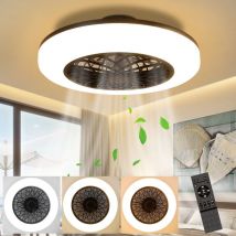 Gbly - 49.5CM ventilatore con telecomando ventilatore (ci sono da 1 a 6 livelli) + timer, lampadario ventilatore da soffitto, led Fan Light MAX.61W