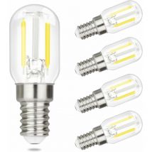 4x Ampoules led Blanc Chaud Vintage E27 - Lampe à led T45, Ampoules Edison 4W 2700K, Économie d'Énergie, Ampoules à Filament Rétro en Verre, Angle de