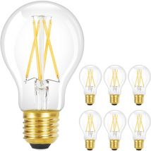 Los mit 6 Glühbirne E27 led Warmweiss Gbly A60 Leuchtmittel 4W 2700K Vintage Edison Retro Filament Glühlampe Warmweiß Birne aus Glas Dekorative