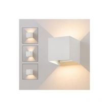 Applique murale led Extérieur Lampe Gbly up down Luminaire extérieure 5W Spot mural intérieur Ip65 Etanche Lampe couloir Cage d'escalier ,blanc