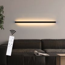 Applique murale led d'intérieur noire à intensité variable 100 cm, moderne, 15 w, lampe de couloir, éclairage mural pour couloir, escalier, salon,