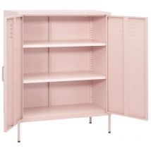 Beistellschrank Rosa 80x35x101,5 cm Stahl - Gbly