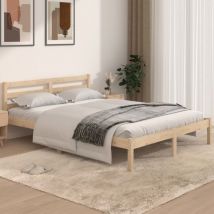 Gbly - Cadre de lit sans matelas bois de pin massif 140x190 cm