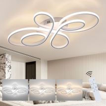 GBLY Deckenlampe LED Deckenleuchte Dimmbar - Wohnzimmerlampe Groß 100cm Wohnzimmer 90W Modern Weiß Schlafzimmerlampe Schlafzimmer mit Fernbedienung