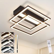 Deckenlampe Led Deckenleuchte Küche - Dimmbar Küchenlampe 42w Schwarz Schlafzimmerlampe Mit Fernbedienung Modern Design Schlafzimmer Flurlampe Eckig 