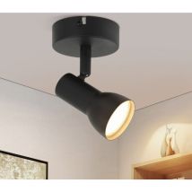 Gbly - Deckenstrahler 1 Flammig Deckenleuchte Flur - Deckenlampe Schwarz Modern Design Strahler Innen GU10 Deckenspots Metall 350°Schwenkbar Spots