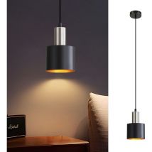 Hängelampe Esstisch Pendelleuchte E27 Schwarz - Hängeleuchte Retro Schlafzimmerlampe Nachttisch Höhenverstellbar Küchenlampe Hängend Esszimmerlampe
