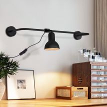 Lámpara de Pared de Interior Industrial, GU10 Lámpara de Pared Retro de Metal, para Salón, Dormitorio, regulable MAX.40W, sin bombilla - Gbly
