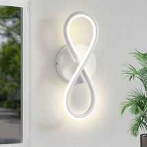 Gbly - Lámpara de pared led moderna para interiores: Lámpara de pared para escalera, dormitorio, sala de estar, diseño moderno, 7 w, diseño curvo,