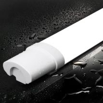 Gbly - Lámpara de taller led impermeable de 120 cm y 36 w, luz de techo, tubo fluorescente, impermeable IP65, lámpara de sótano, blanco frío 5000 k,