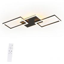 GBLY Lámpara de techo LED para salón - Lámpara de techo grande negra para salón, regulable en intensidad con control remoto, 63W, lámpara moderna de