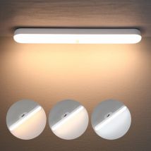 Gbly - Lámpara led regulable con sensor de movimiento - Luz de espejo inalámbrica con batería recargable por usb - Iluminación magnética para debajo