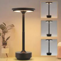 Gbly - Lampe de table sans fil, lampe de chevet, lampe de table rechargeable par batterie - Lampe de table led tactile, dimmable, avec charge usb,