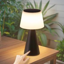 GBLY Lampe de table solaire avec batterie rechargeable - Lampe de chevet sans fil 3600mAh, lampe de table LED rechargeable, touch dimmer, lampe noire