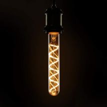 Led Edison Glühbirne Röhrenlampe E27 4W Vintage Glühlampe in Röhrenform 185mm Warmweiß Spirale Filament Antike Nostalgie & Retro Beleuchtung für Haus