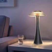 Led Lampada da tavolo touch Dimmerabile con batteria ricaricabile Ricaricabile con usb Luce d'atmosfera, grigio - Gbly