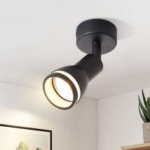 Led Plafonnier : noir Spot de plafond GU10 Pivotant Applique murale Intérieur Métal Spots de plafond pour hall salon cuisine chambre à coucher, sans