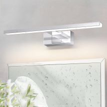Led Spiegelleuchte Bad Spiegellampe - Badleuchte Wand 40CM Wandlampe Badezimmer 8W Wasserdicht IP44 Wandleuchte Chrom Modern Neutralweiß 4000K