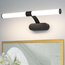 Gbly - led Spiegelleuchte Bad Spiegellampe - Schwarz Badleuchte Wand 40CM Wandlampe Badezimmer 6W Modern Wasserdicht IP44 Wandleuchte Neutralweiß