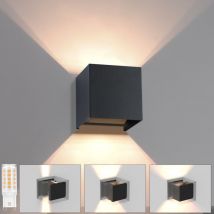 Gbly - Lampada da parete per esterni a led : Lampada da parete per esterni per interni nera Lampada da parete moderna Lampada da esterno IP65 Lampada
