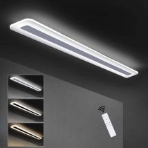 Panneau de Plafonnier led - Lampe de Salon dimmable 100 cm Lampe de Bureau Moderne avec télécommande Lampe de Chambre Lampe de Cuisine Plate