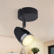 Plafoniera led Orientabile Moderna, Grigio 4W Bianco Caldo 3000 k Spot da Plafon Orientabile a 350° per Salotto, Corridoio, Cucina, Sala da Pranzo
