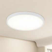 Plafoniera led Piatta - Diametro 18 cm - Plafoniera 15 w - Rotonda, Bianca, 4000 k - Illuminazione da soffitto moderna per cucina, corridoio, camera