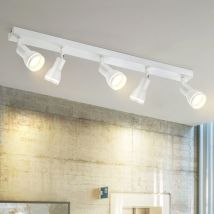 Plafonnier Blanc Couloir : 5 Spots de plafond Métal GU10 Spots Couloir Pivotant Spots muraux Intérieur pour cuisine bureau salon chambre à coucher,