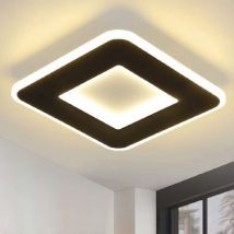 Plafonnier chambre led plafonnier cuisine - plafonnier couloir noir blanc chaud 24cm design moderne chambre 23W angle couloir plafonnier pour salon