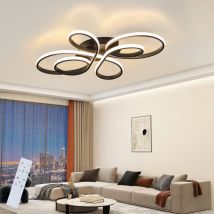 Plafonnier led Dimmable - Lampada da salotto nera 66cm salotto 65W Lampada da camera moderna camera da letto con illuminazione a soffitto