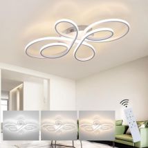 Gbly - Plafonnier led Dimmable - Lámpara de salón 66cm salón 65W Lámpara de habitación moderna habitación blanca con iluminación de techo control