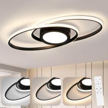 Plafonnier led Plat Salon - 48W Dimmable Luminaire de Plafond Chambre avec Télécommande 3000K-6500K Design Moderne pour Chambre d'Enfant Cuisine