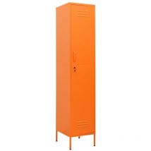 Schließfachschrank Orange 35x46x180 cm Stahl - Gbly