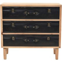 Schubladenkommode Massivholz Tanne 80x36x75 cm - Gbly