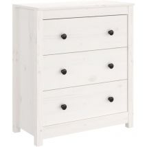 GBLY Sideboard Weiß 70x35x80 cm Massivholz Kiefer