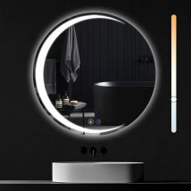 Gbly - Spiegel mit Beleuchtung Badspiegel - Wandspiegel Rund 80cm led IP44 Runder Badezimmerspiegel mit Touch - Schalter und Entfogger - Funktion Bad