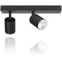 Spot plafond, plafonnier - 2 lumière - GU10 - l 300mm - noir - Moderne - éclairage intérieur - Salon i Chambre i Cuisine i Salle à manger - sans