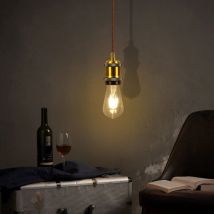 Suspension vintage Douille E27 Lampe suspension avec câble de 1,3 m Câble de lampe avec douille 1 ampoule industrielle avec auvent douille suspendue