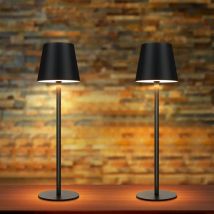 Tischlampe Akku Nachttischlampe Kabellos - Led Rgb 2600mha Tischleuchte Aussentischleuchte Aufladbar Dimmbar Touch Schwarz Akkulampe Batterie 