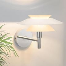 Gbly - Wandleuchte Innen Wandlampe Schlafzimmer - Weiß Metall Design Flur Wandbeleuchtung Modern Bettlampe G9 Kreative Flurlampe für Treppenhaus