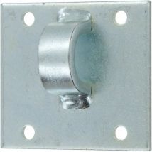Verrou de box à gland acier zingué blanc