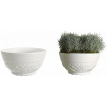 GDM Senna White Bowl Vase - Ø46xH24 cm