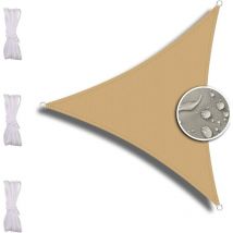 Cozevdnt - Triangle Shade Sail 2X2X2m, Car, Restaurant, Garden, Durable, Weather Resistant, Shade Sail -Sand Yellow